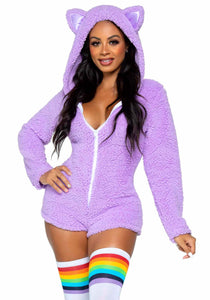 Purple Cuddle Cat Women's Costume