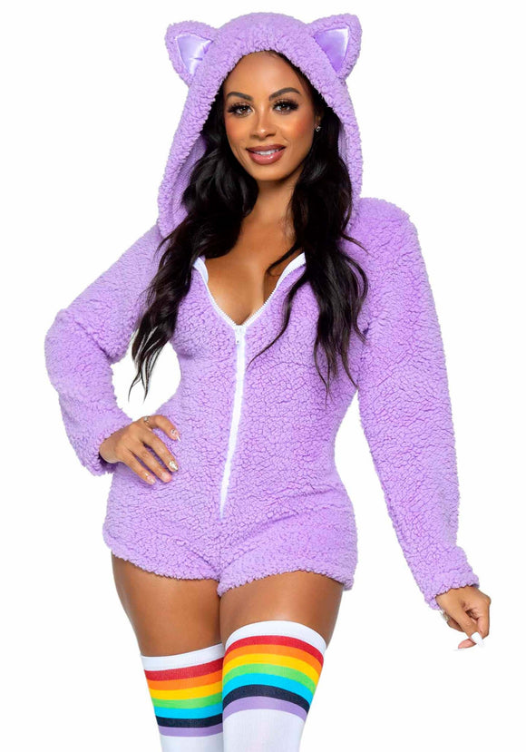 Purple Cuddle Cat Women's Costume