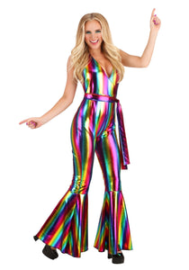 Rainbow Rave Disco Women's Costume