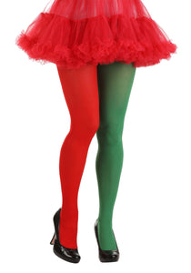 Red and Green Women's Tights