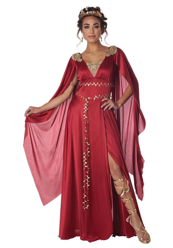 Red Roman Goddess Women's Costume