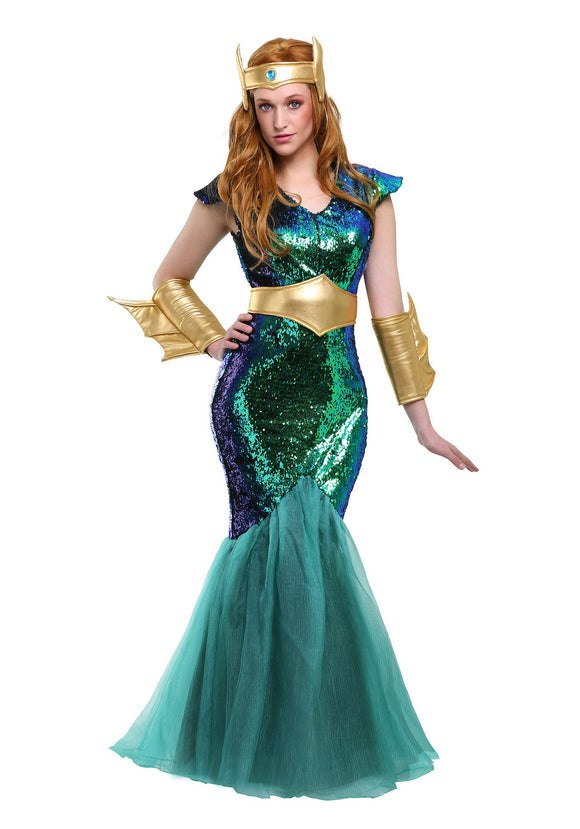 Women's Sea Siren Costume for Plus Size 1X 2X