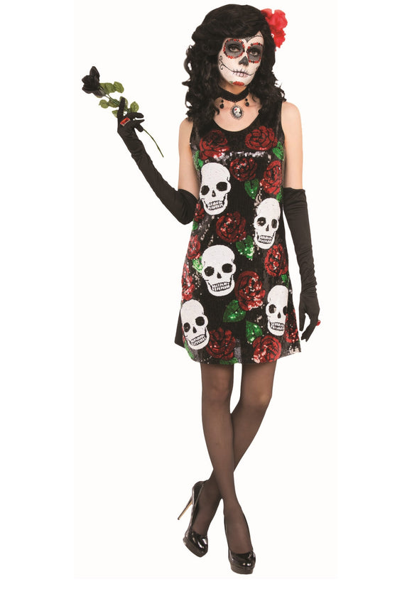 Sequin Day of the Dead Dress for Women