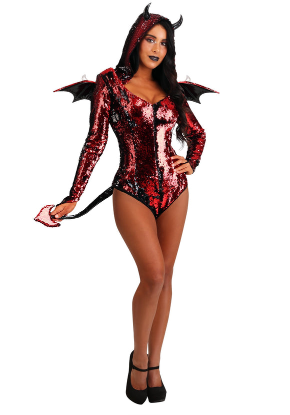 Sequined Devil Women's Costume