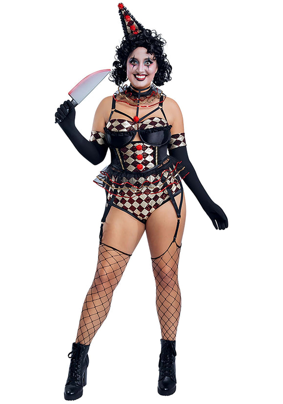 Women's Plus Size Killer Clown Costume