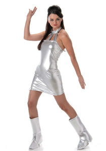 Sexy Silver Secret Agent Women's Costume