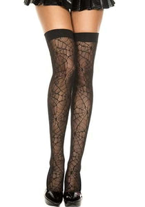 Sheer Spiderweb Women's Thigh Highs