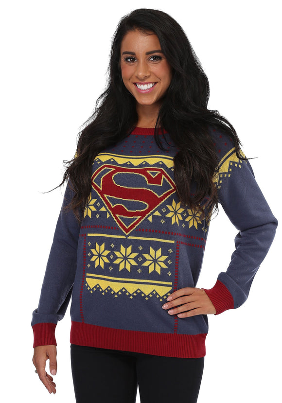 Superman Ugly Christmas Sweater for Women