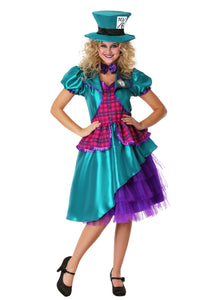 Women's Teal Hatter Costume