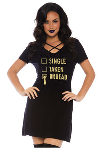 Women's Undead Jersey Dress Costume