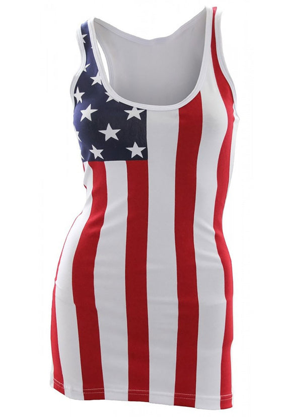 USA Flag Tank Top Cover Up for Women