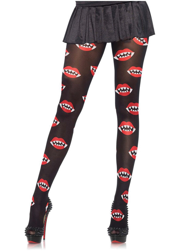 Women's Vampire Teeth Tights