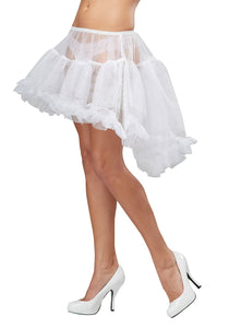 White High Low Petticoat for Women