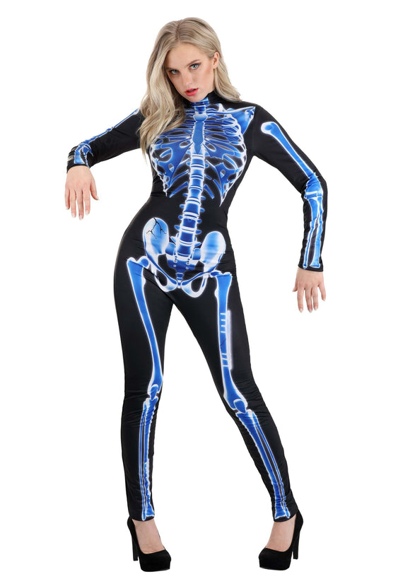 X-Ray Skeleton Women's Jumpsuit Costume