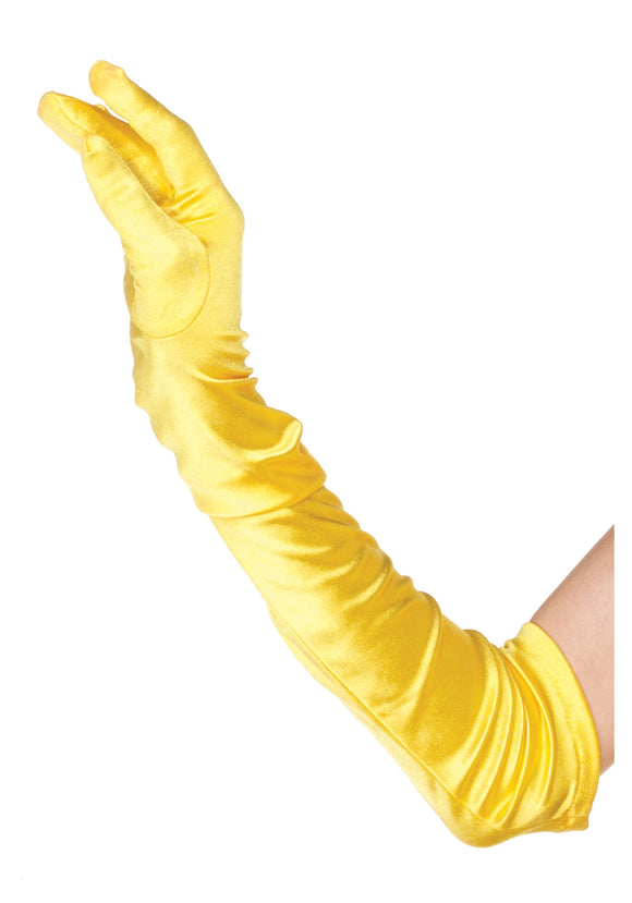Elbow Length Yellow Gloves