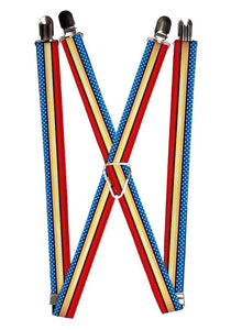 1" Suspenders Wonder Woman Stars and Stripes