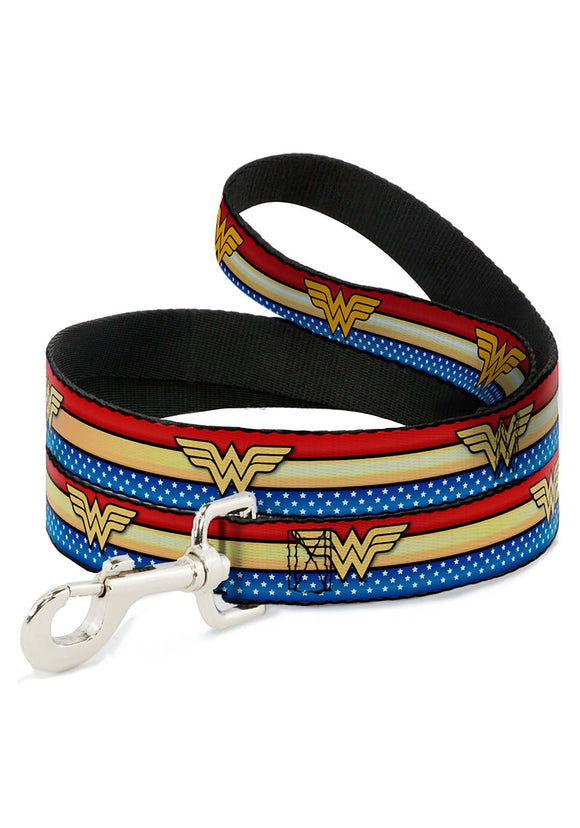 Wonder Woman Logo Stars and Stripes Dog Leash