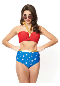 Wonder Woman X UV Blue Swim Bottoms