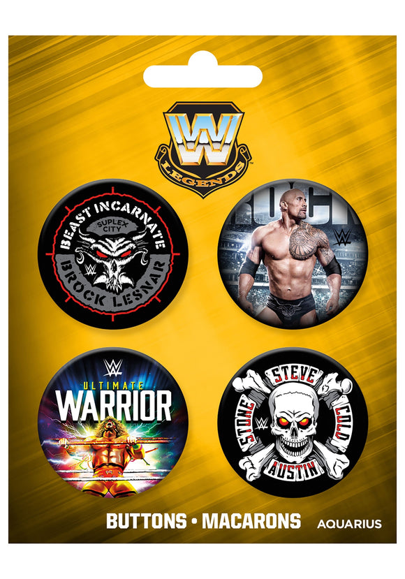 WWE Legends Button 4-Pack Set