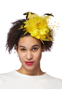 Yellow Trim Fascinator Accessory