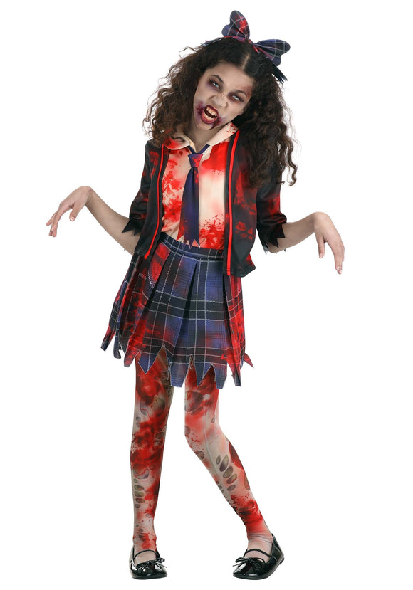 School Zombie Girl Costume