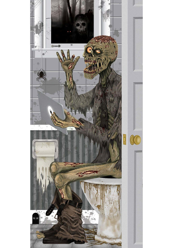 Door Cover - Zombie Toilet
